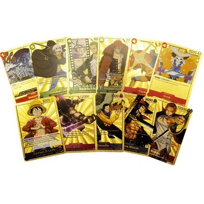 55 Piece English One Piece Gold Foil Trading Card Luffy&Zoro Hot