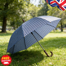 Adult Size Umbrella 90cm Crook Handle Walking Stick Umbrella Assorted Colours