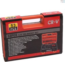 53-Piece Auto Repair Set Socket Ratchet Wrench Hardware Combination Tool Box