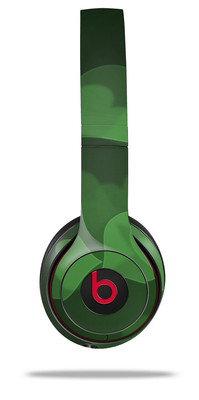 Skin Wrap for Beats Solo Wireless 2 3 4 Bokeh Hearts Green SKIN ONLY