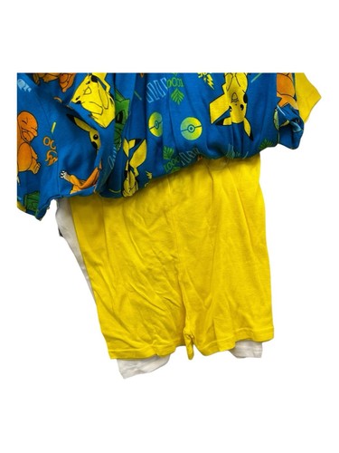 Pokemon Boys 4 Piece Pajama Set Size 12 Shorts Pants Tops Blue Yellow Bright $48 - Picture 4 of 5