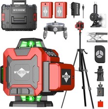 16 Lines Self-Leveling Laser Level with Tripod, 4x360 4D Green Cross Line