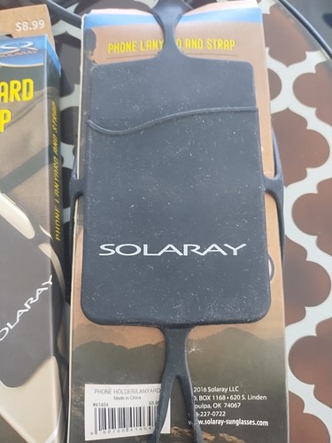 Solaray Black Cell Phone Lanyard And Strap With ID Pocket Lot Of 3 - Zdjęcie 4 z 4