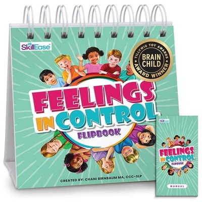 SkillEase Feelings in Control Flip Book, Calm Down Corner Supplies, Medium