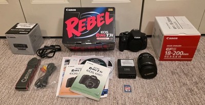 Canon EOS Rebel T3i 18.0MP Digital SLR Camera Bundle w/ 3 Lenses and Extras!
