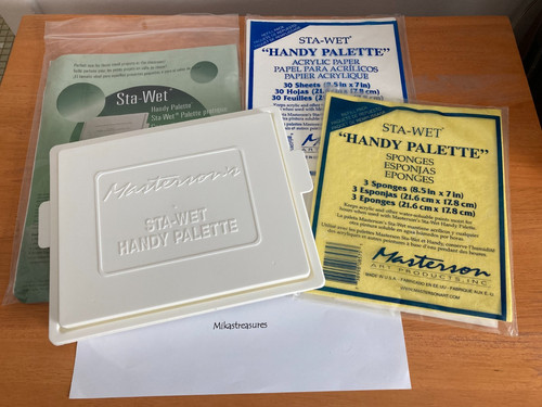 Masterson Sta-Wet Handy Palette 8.5in x 7in Airtight Stay Wet Palette: Acrylic