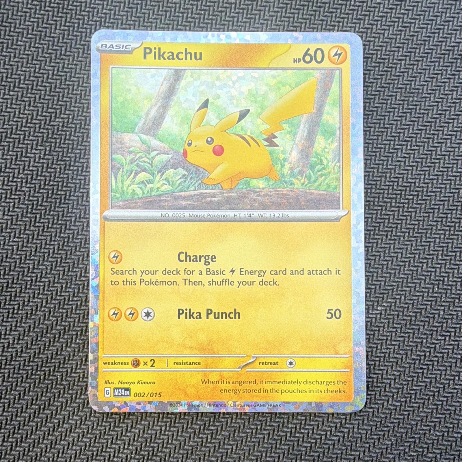 Pikachu 002/015 McDonald's Collection 2024 Promo Holo Pokémon TCG