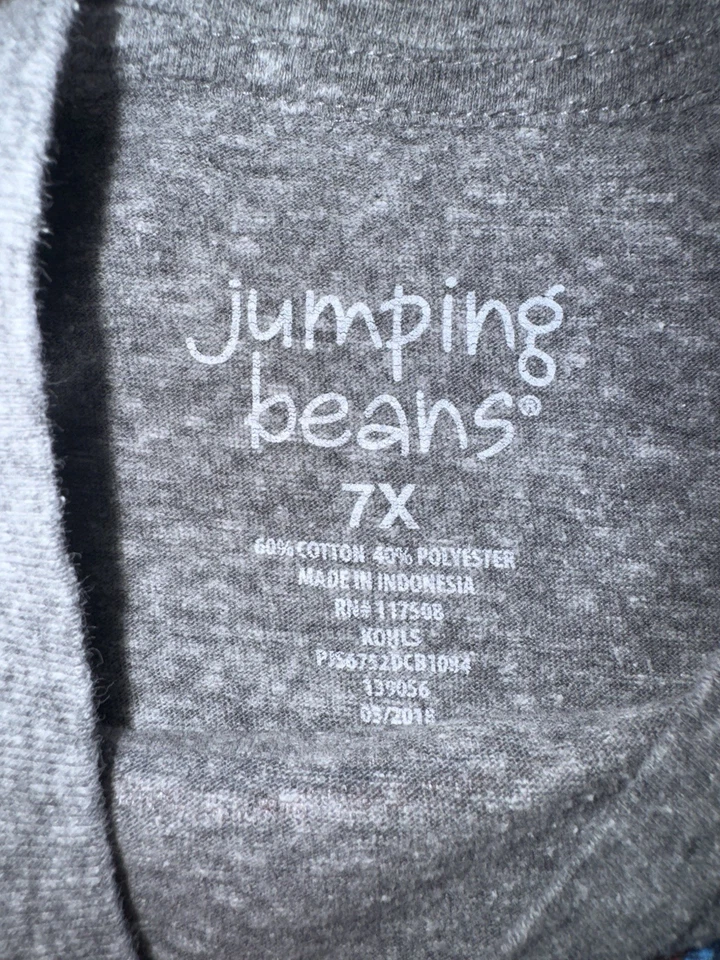 Lote 2 camisetas de superhéroe Superman Batman Jumping Beans gris blanco 7 para niños Foto 3 de 4