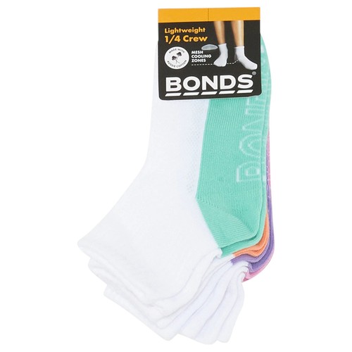 12 Pairs X Bonds Kids Logo Light Quarter Crew Socks Multicoloured Socks - Picture 3 of 4