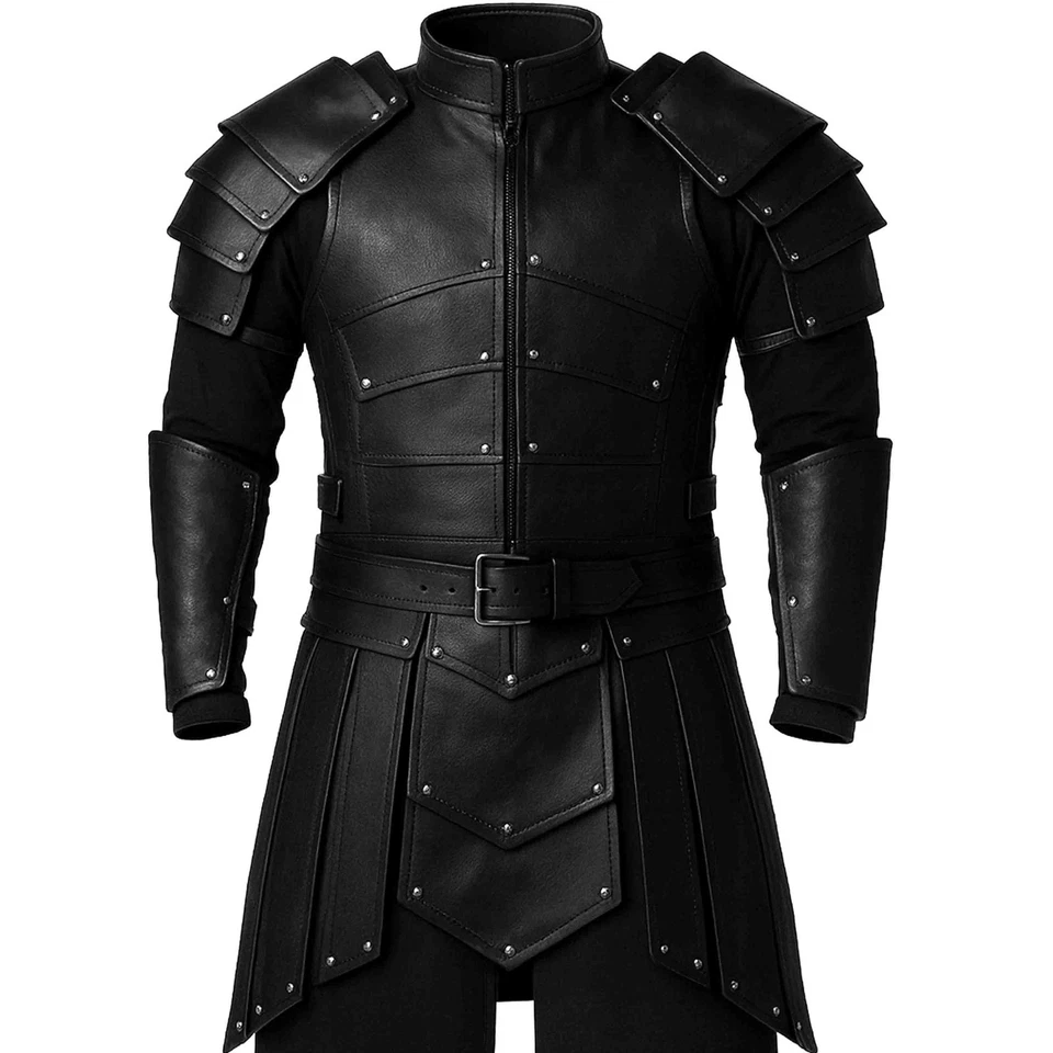 Conjunto de armadura de cuero medieval para hombres cosplay armadura caballero vikingo armadura Foto 2 de 4