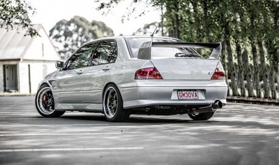 Mitsubishi Lancer Evolution Seven Forest Road JDM Poster Turbo Performance Art P