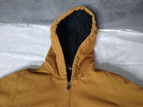 Carhartt Boys Hooded Zip-Up Duck Canvas Jacket with Full Front Pockets Size 7-8 - Picture 6 of 24