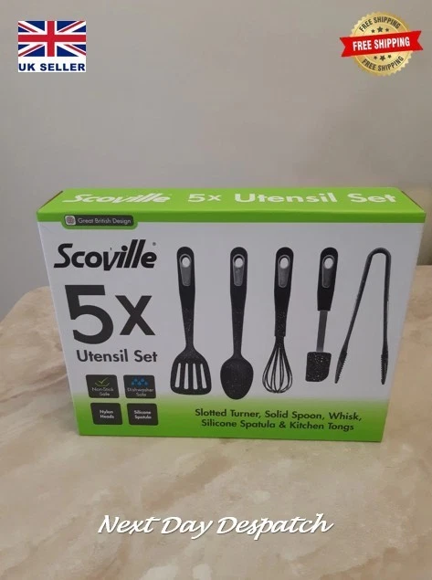 Scoville 5pc Utensil Set – Turner, Spoon, Whisk, Spatula & Tongs | Brand New !!
Opens in a new windo