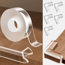 0.8 in x 16.4 FT,Edge Corner Protector Baby Proofing with 6 Corners,Soft Clea...