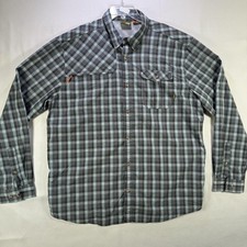 Howler Bros Shirt Mens Large Blue Plaid Button Up Long Sleeve Fishing Outdoor