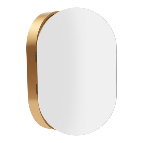 Medicine Cabinet Bathroom Mirror Cabinet Storage Shelves 20"x31" Wood Frame Gold - Picture 8 of 23