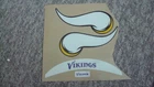 Minnesota Vikings FULL SIZE FOOTBALL HELMET DECALS WITH BUMPERS (METALLIC)