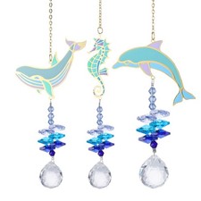 Crystal SunCatcher Blue Marine Animal Prism Window Hanging Garden Decor