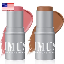 Cream Contour Stick Duo, Cream Blush Stick, Bronzer Shaping Stick, Creamy, Highl