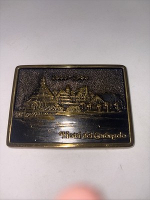Vintage Hotel Del Coronado California 1983 #'57 Brass Mini Plaque / San Diego