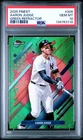 2025 Topps Finest AARON JUDGE Rare Green Refractor #205 18/25 PSA 10 NY YANKEES
