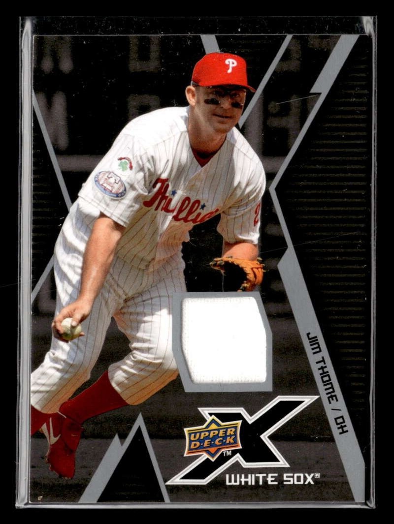 2009 Upper Deck X Jim Thome Game Used Jersey Relic #UDXJ-JT White Sox UX1838
