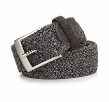 NEW- Size 3X Cremieux Big Man Solid Braided Stretch Elastic Belt Gray 70