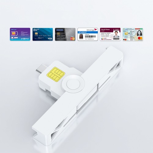 USB Card Reader ID AKO OWA DKO CAC Smart Card Reader for SIM Chip ID Card - Photo 5/14