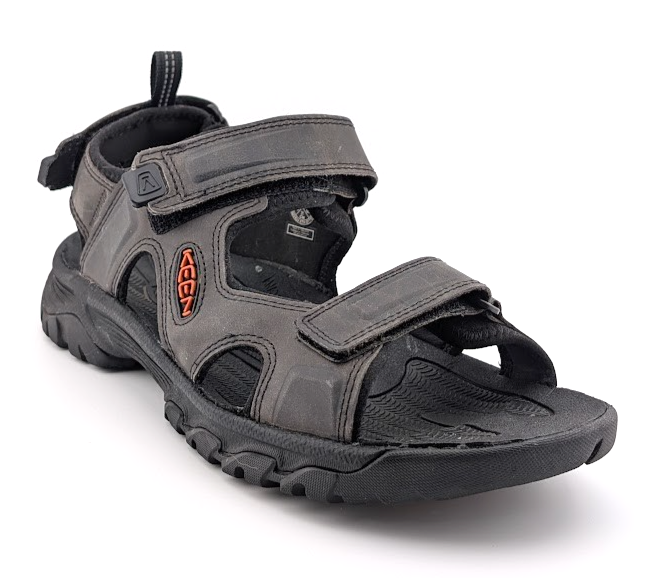 KEEN Sandalo Uomo Taglia 13 Targhee III Punta Aperta Grigio Nero (Nuovo con Difetto)