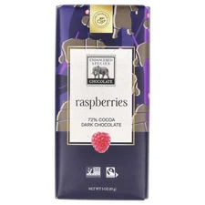 Raspberries + Dark Chocolate, 72% Cocoa, 3 oz (85 g)