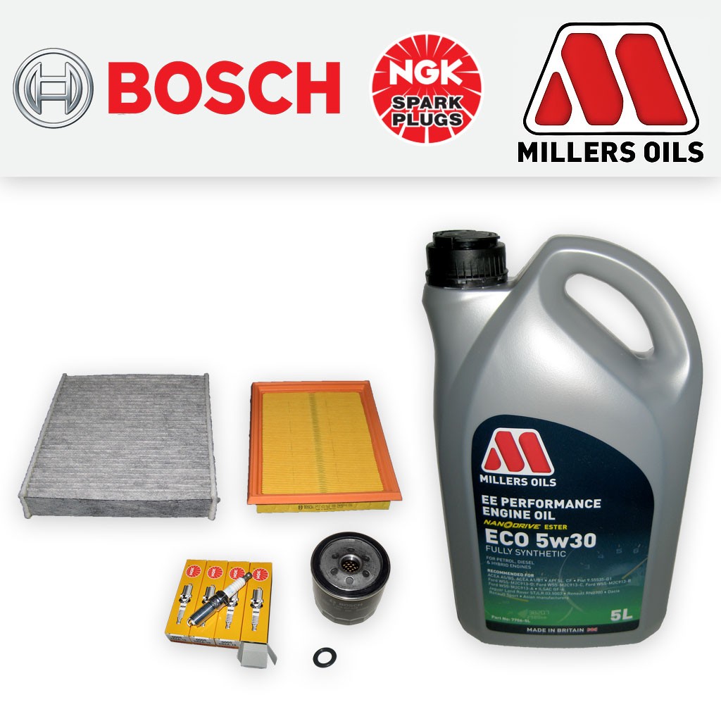 SERVICE KIT for FORD FIESTA MK6 1.6 16V OIL AIR CABIN FILTER PLUGS +OIL (06-08)