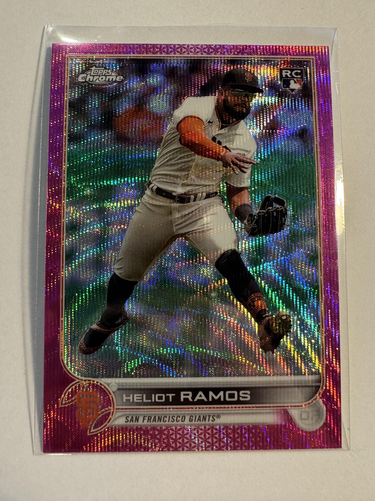 2022 Topps Chrome Update #USC194 Heliot Ramos Pink Wave Refractor (RC) Rookie