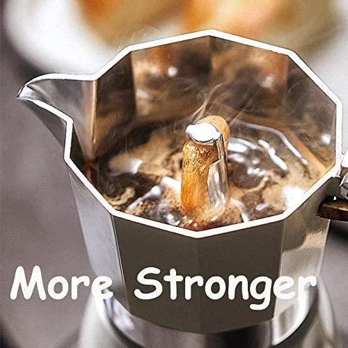 Olla Moka MORDEN MS, cafetera espresso con estufa 6 tazas/10 OZ cafetera italiana Foto 2 de 4