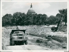 1957 Preparations For New House Office Bldg Washington Dc Construction 7X9 Photo