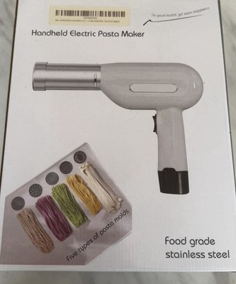 Handheld Electric Automatic Pasta Maker Stainless Steel with Five Pasta Molds