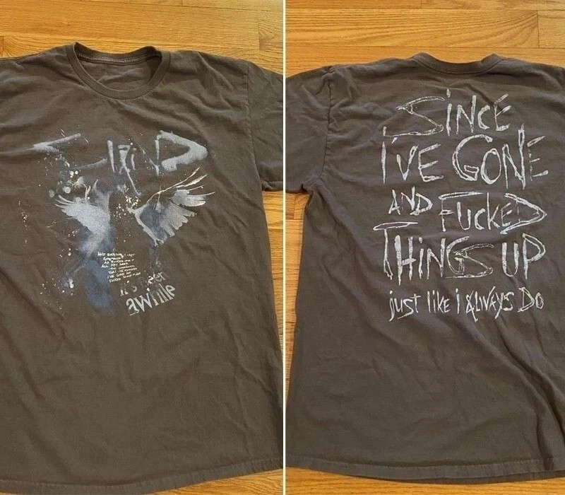 HOT!!! Staind Band Tour Retro Brown 2 Sided Alternative Rock T Shirt Unisex Tee