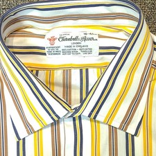 Turnbull  Asser Dress Shirt 16-41 French Cuff Pinstriped Multicolor