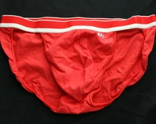 Vintage HOM Cotton Underwear Red Bikini Style Brief M 34