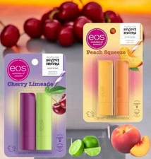 EOS Flavor Lab Secret Menu Lip Balm Limited Ed. Peach Squeeze-Cherry Limeade HTF
