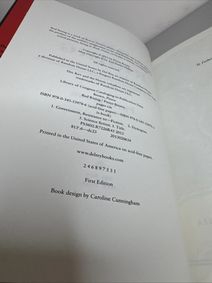 Red Rising - 1-е издание 1-е издание - Pierce Brown - твердая обложка HC DJ первое издание - Изображение 3 из 4