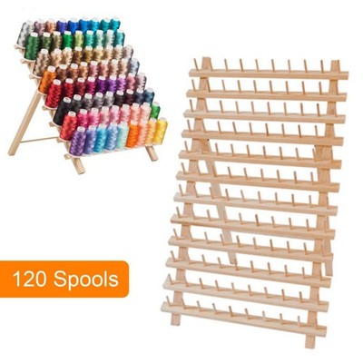 120 Spulen Schneider Halter Aufbewahrung Spule Nähen Holz Faden Regal Nähen Organizer UK