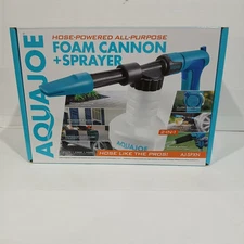 Aqua Joe Hose-Powered Adjustable Foam Cannon Spray Gun Blaster w/Spray Wash
