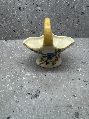 Tuscan Decoro Floral Basket Art Deco D478/889 Vintage Ceramic