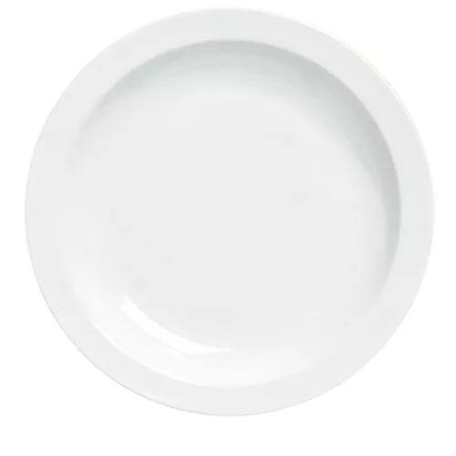 6 X Narrow Rim 10" 25cm Plates, Pure White Dinner Plate, Crockery, Dinner Set - Picture 1 of 1