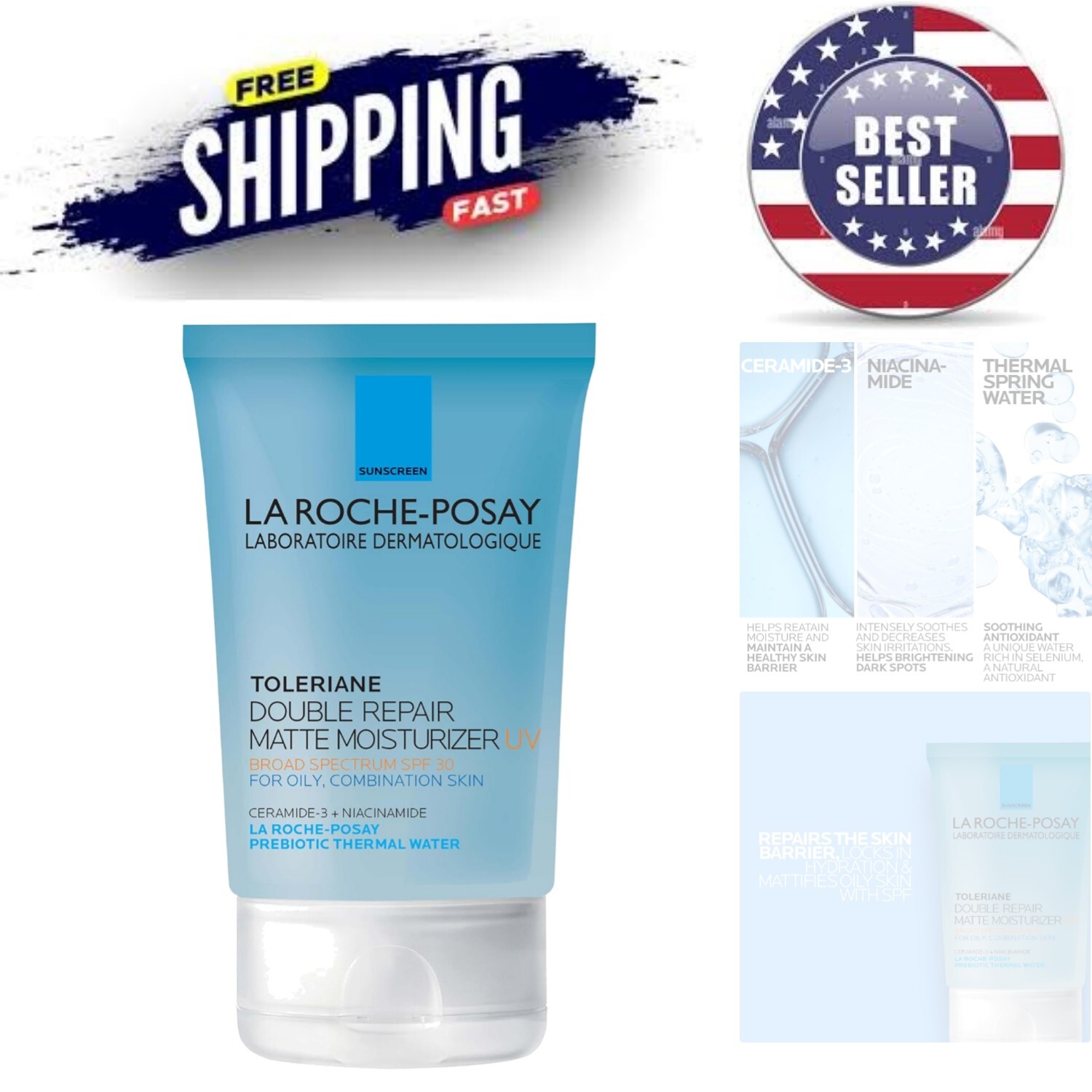 Oil-Control Moisturizer with Ceramide Niacinamide SPF 30 Non-Greasy-image