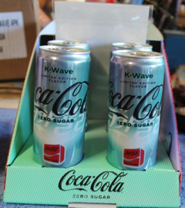Coca-Cola "Zero Sugar" K-Wave - Limited Edition Specialty Box 4-NEW un-open Cans