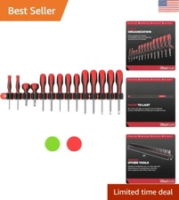 Premium 14-Slot Screwdriver Holder with Easy Access Wall Mount Design