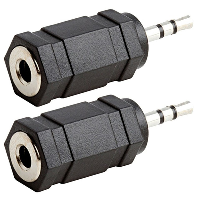 2x-2-5mm-stereo-plug-male-to-3-5mm-1-8-mono-jack-female-audio-adapter