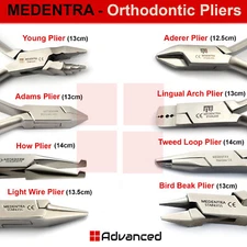 MEDENTRA Range Of Dental Pliers Surgical Wire Bending Loop Orthodontist Supplies
