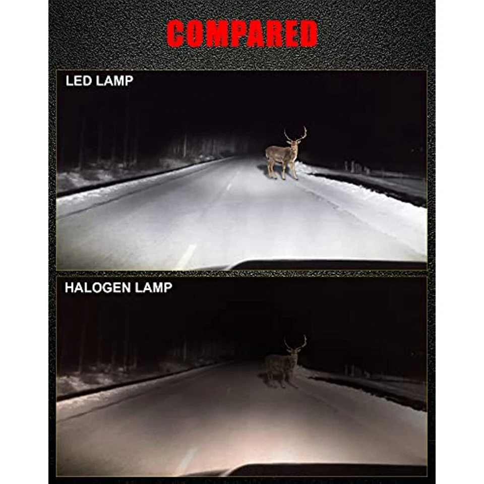 Faro LED de 7 pulgadas blanco halo ámbar señal de giro para Jeep Wrangler Rubicon JK Foto 2 de 4